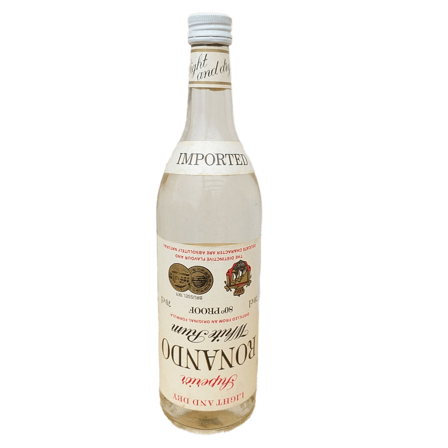 Ronando Superior White Rum Imported 40% VOL. (1x0,7ltr.) FEHLDRUCK / SAMMLERFLASCHE