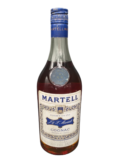Martell 3 Sterne Cognac 40% VOL. (1x0,7ltr.) sehr alte Original-Abfüllung/Ausführung
