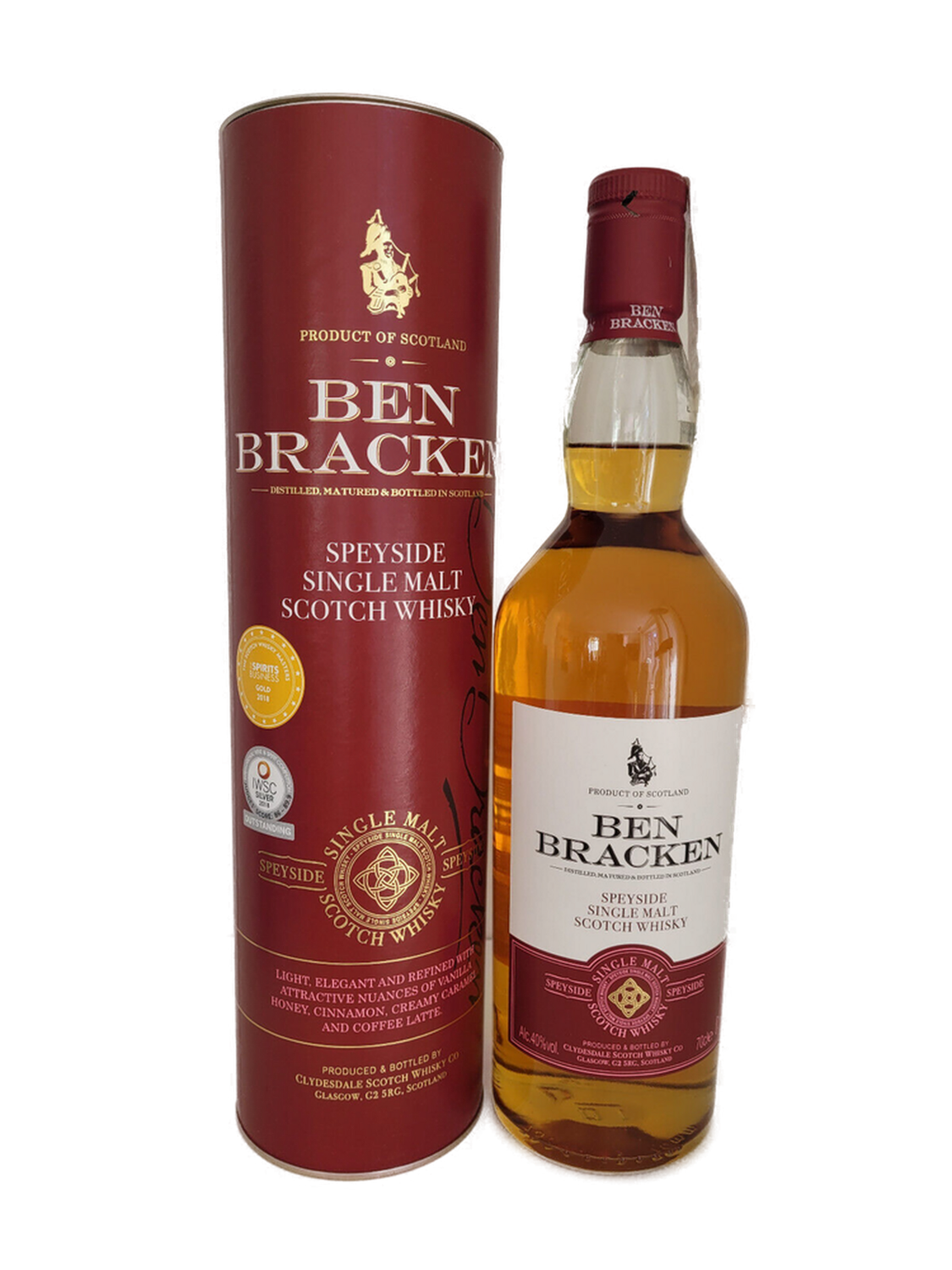 Malt Scotland Ben Whisky 40% VOL. Speyside Bracken OVP Single Scotch (1x0,7ltr.)