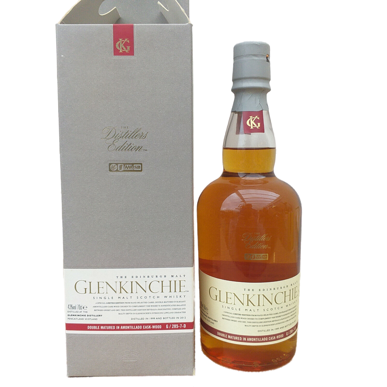 Glen Kinchie 12 Jahre Single Malt Scotch Whisky 43% VOL.  (1x0,7ltr.) Distillers Edition 1999/2012 OVP