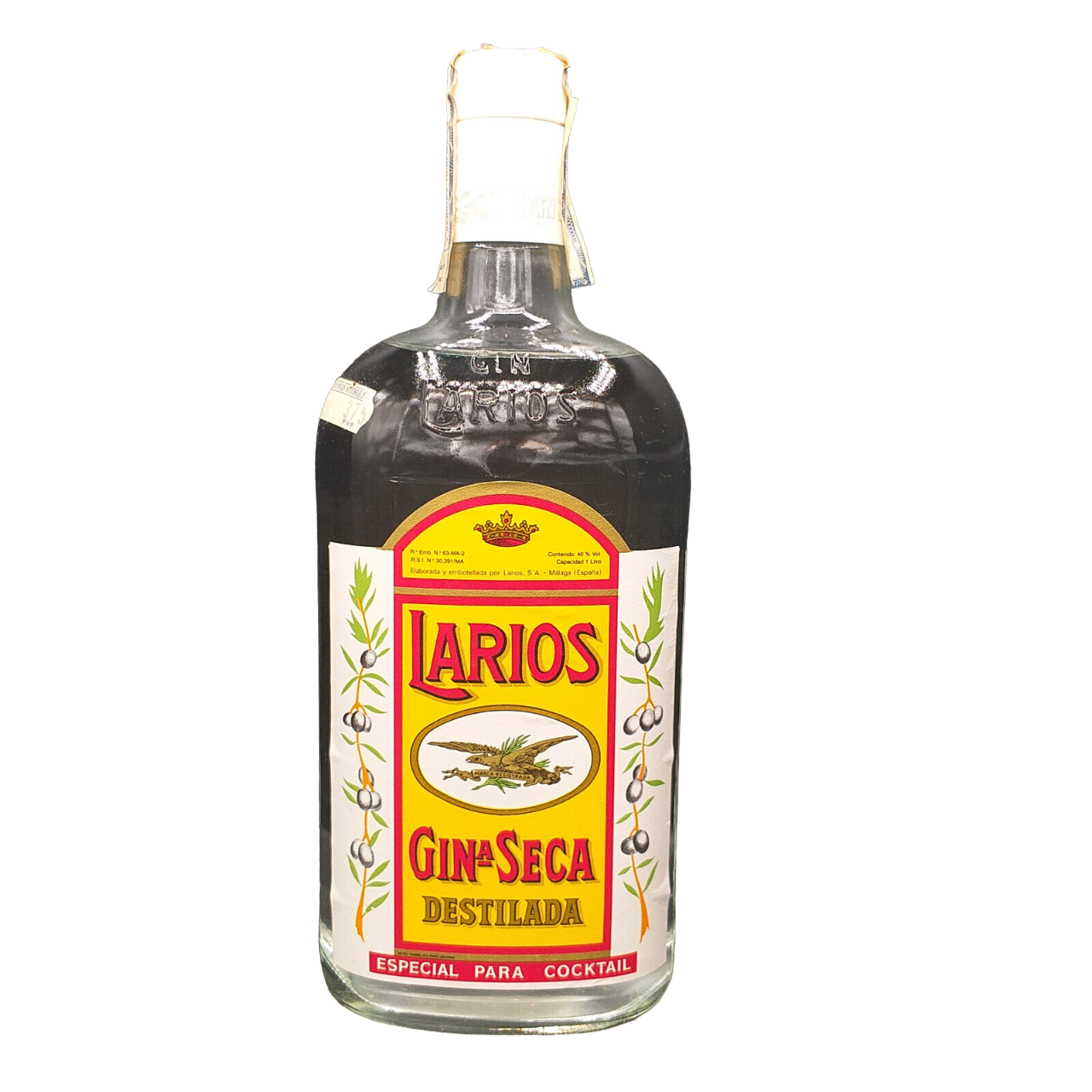 Larios Gin a Seca Gin 40% VOL. (1x1,0ltr.) Original span. Steuerbanderole