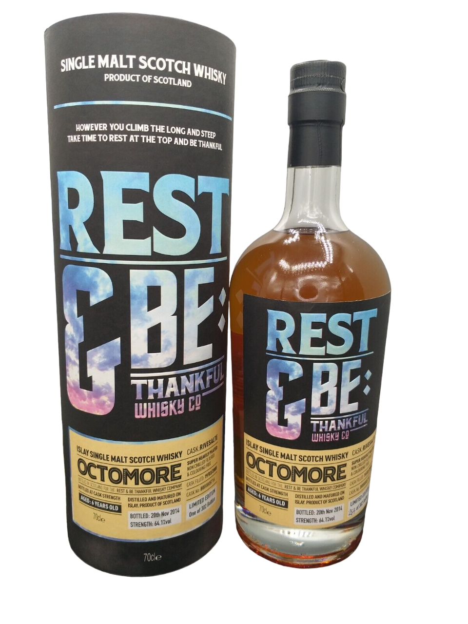 Rest&Be Thankful Octomore 2008/2014 Rivesalte Single Malt Whisky 64,1% VOL. OVP 302 Bottles