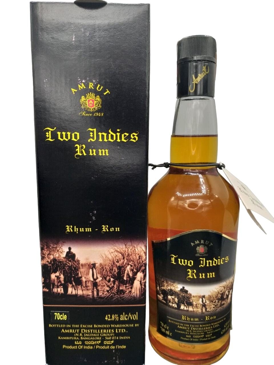 Amrut Two Indies Rum 42,8% VOL. (1x0,7ltr.) OVP