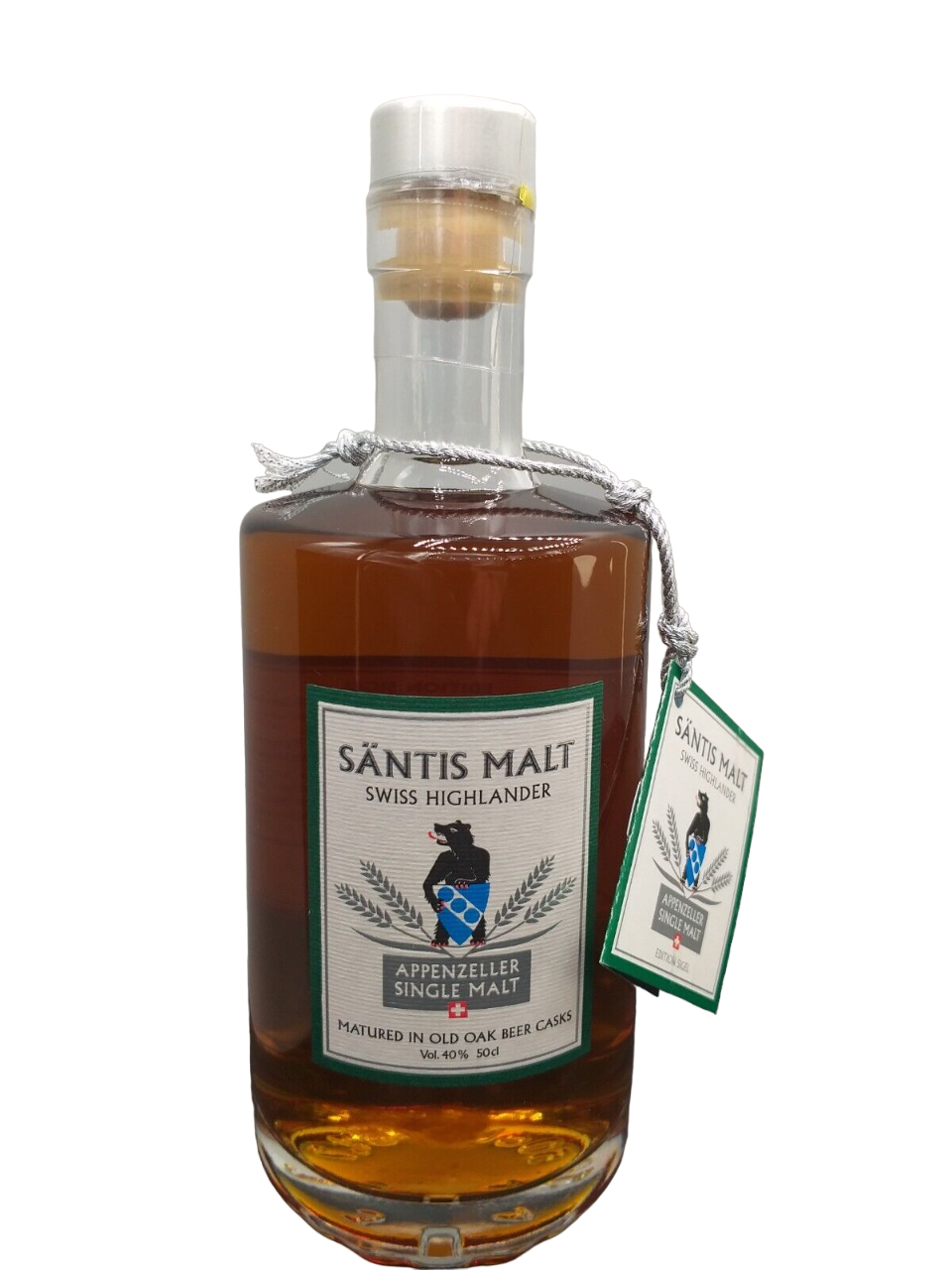 Säntis Appenzeller Edition Sigel Single Malt Whisky 40% VOL.  Old Oak Beer Casks (1x0,5ltr.)