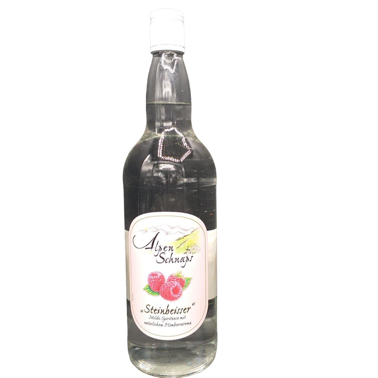 Alpen Schnaps Himbeer-Spirituose Steinbeisser 35% VOL. (1x1,0ltr.)