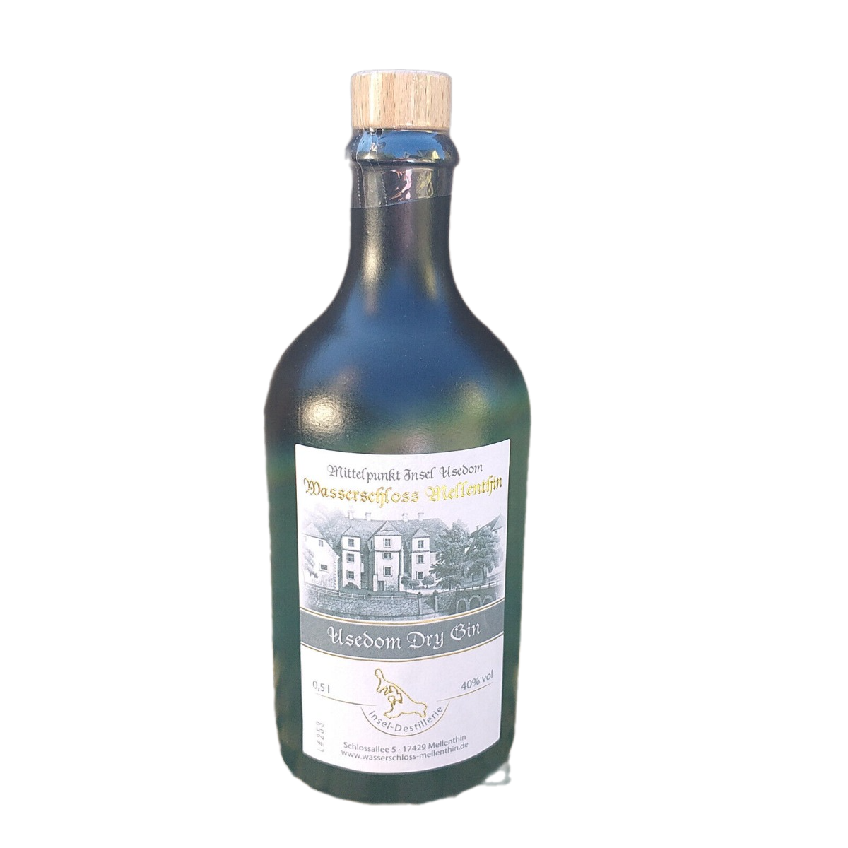 Gin Dry-Gin Inseldestillerie Schloss Mellenthin Usedom 40% VOL. (1x0,5ltr.)