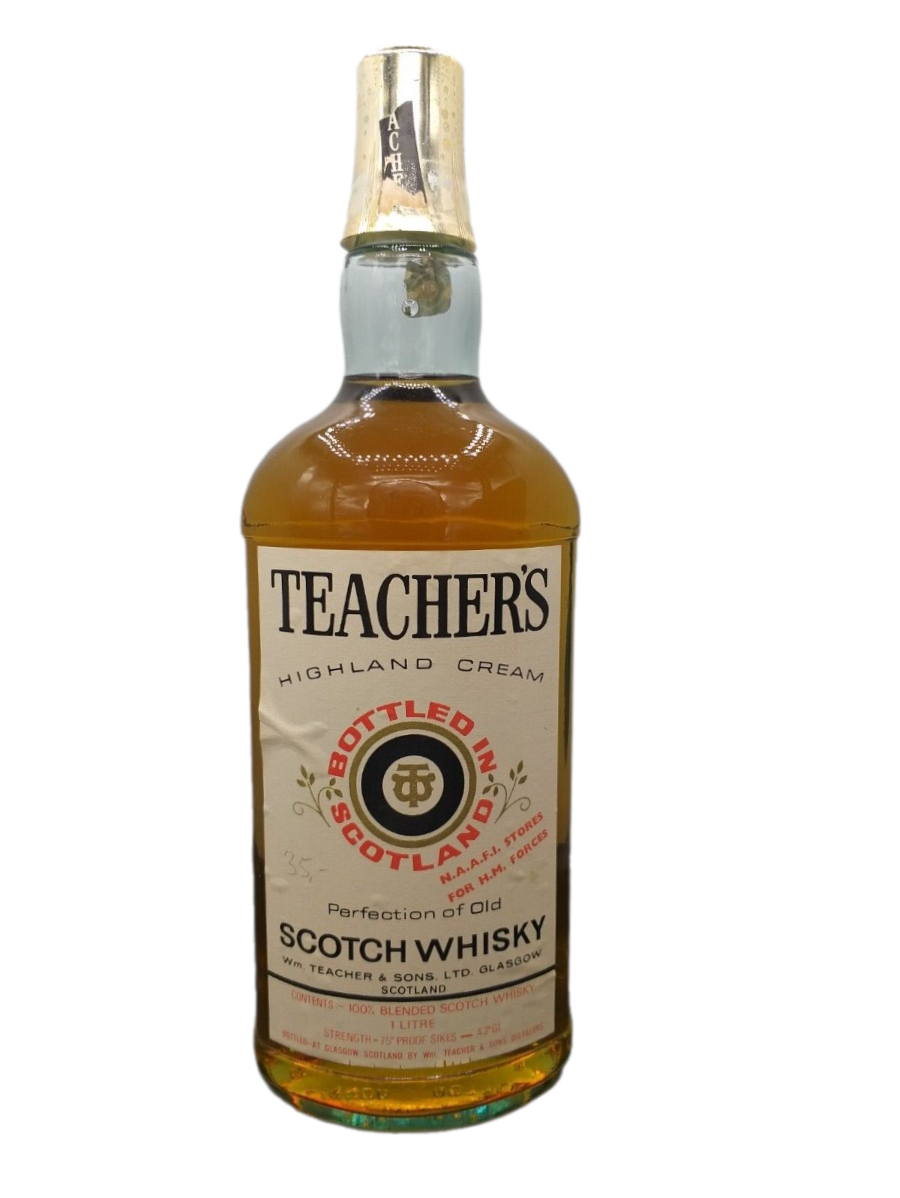 Teacher's Highland Cream Whisky 43% VOL. (1x1,0ltr.) N.A.A.F.I. Stores