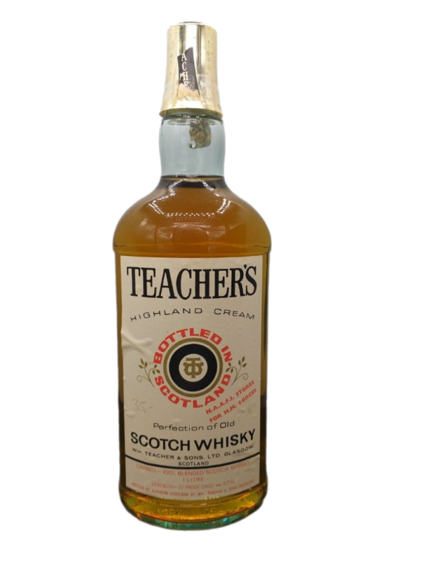 Teacher's Highland Cream Whisky 43% VOL. (1x1,0ltr.) N.A.A.F.I. Stores