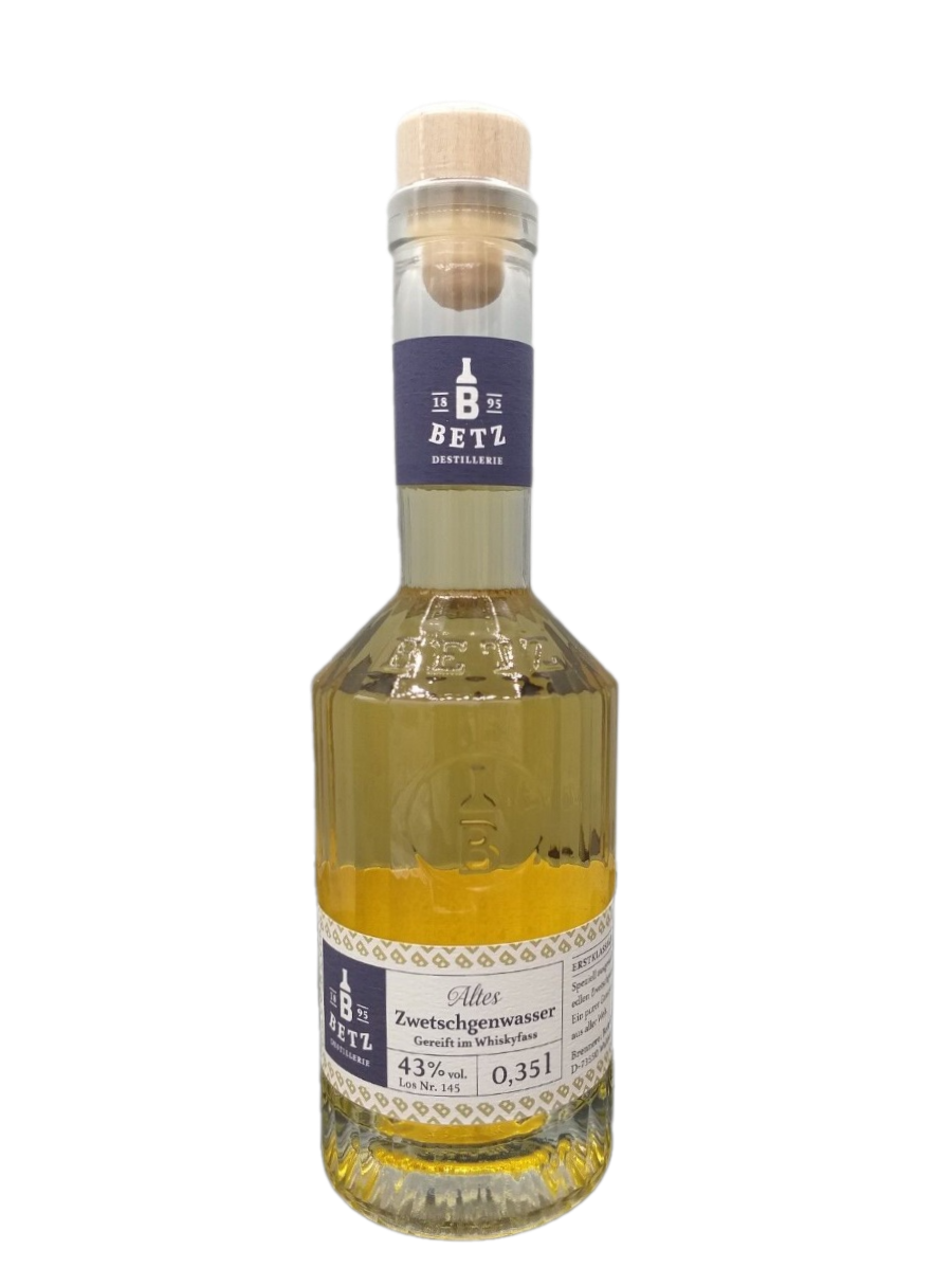 Betz Altes Zwetschgenwasser 43% VOL. (1x0,35ltr.) Gereift im Whiskyfass