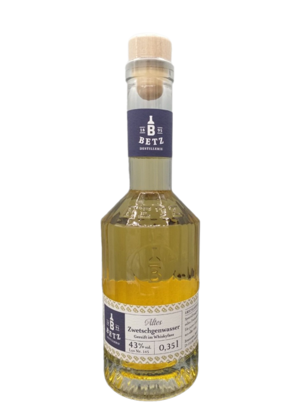 Betz Altes Zwetschgenwasser Distillerie Deutschland 43% VOL. (1x0,35ltr.) Gereift im Whiskyfass