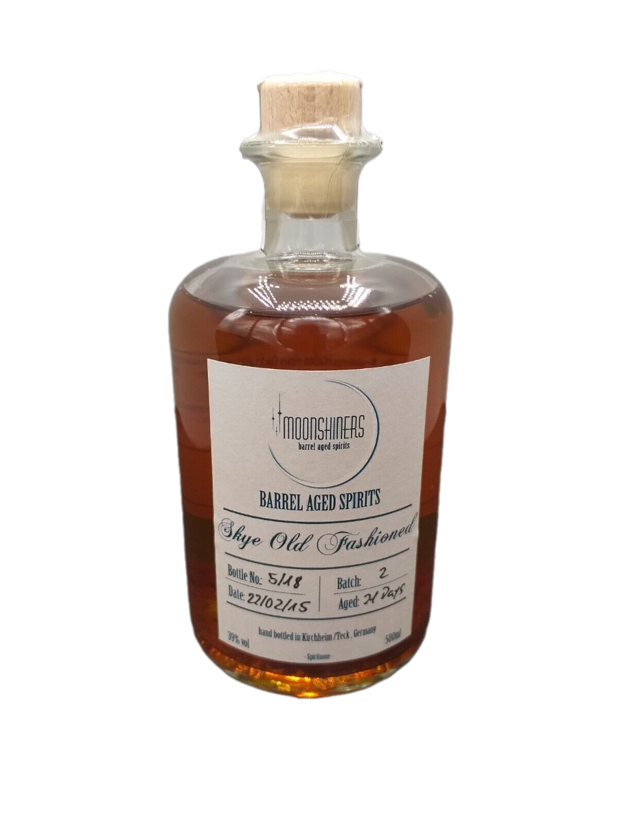 Moonshiners Barrel Aged Spirits Skye Old Fashioned 39% VOL. (1x0,5ltr.) Bitte Hinweis beachten!!!