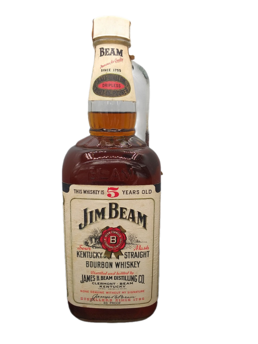 Jim Beam 5 Jahre Kentucky Straight Bourbon Whiskey 43% VOL.  Half Gallon (1x1,892ltr.) Henkelflasche