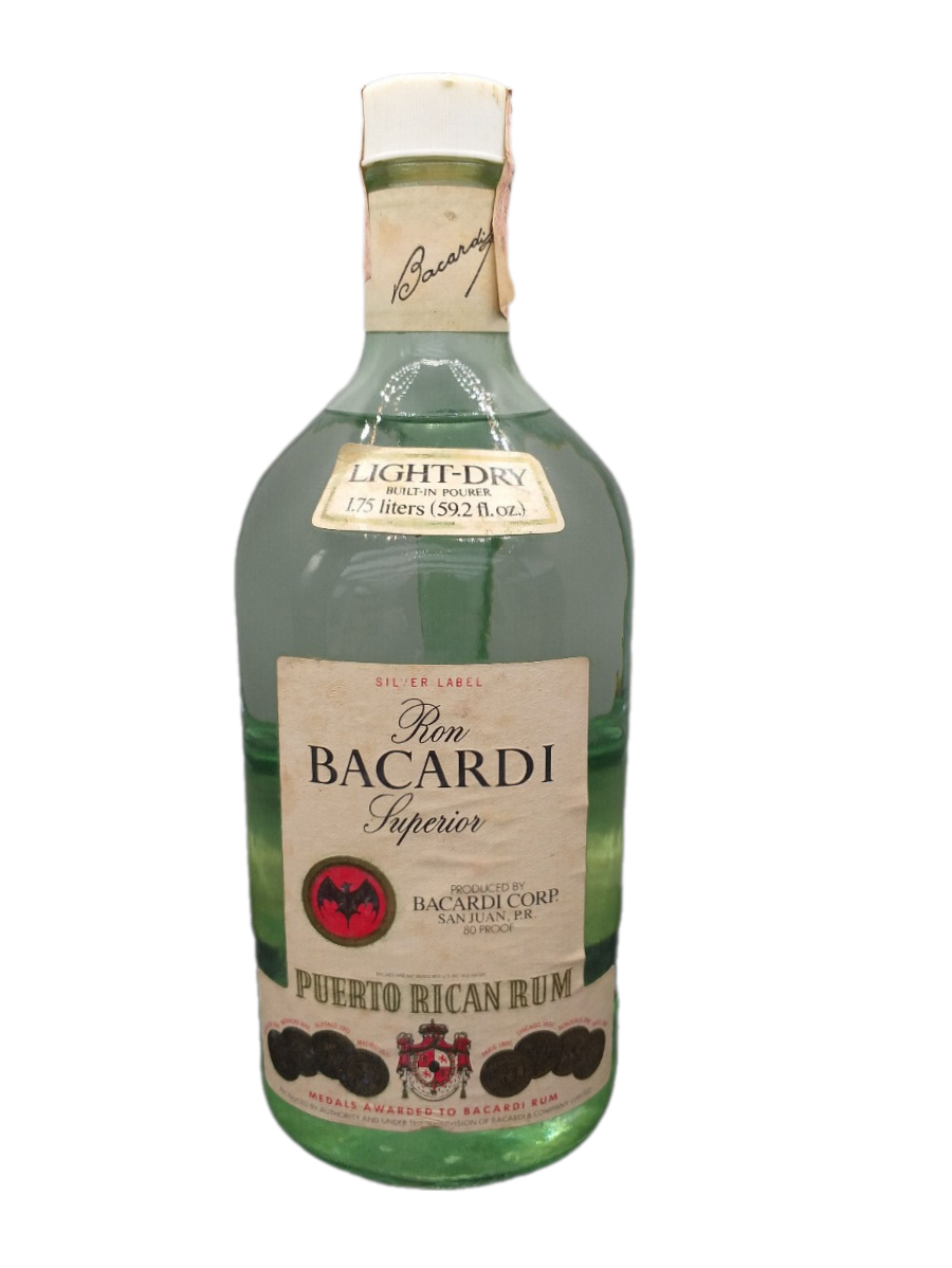 Bacardi Ron Superior Silver Label Rum 40% VOL. (1x1,75ltr.) Henkelflasche