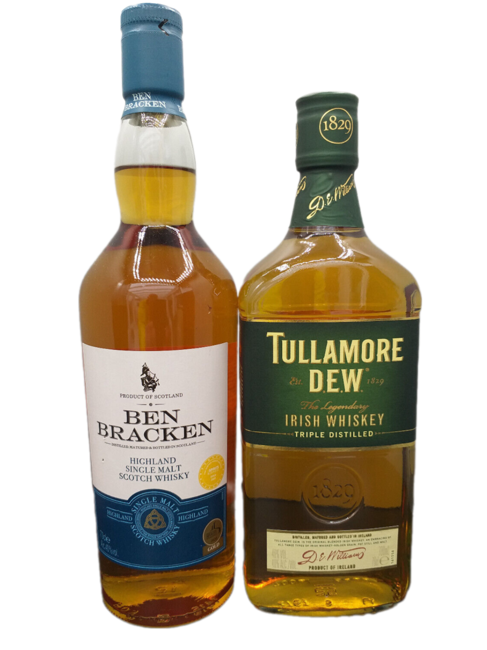 Ben Bracken Whisky 40% VOL. & Tullamore DEW Whisky 40% VOL. (2x0,7ltr.) SET