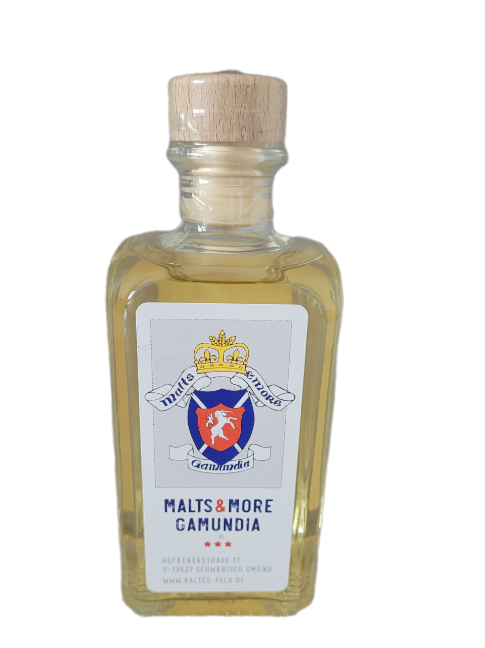 Malts&More Gamundia Mirabelle im Weinbrandfaß 43% VOL. (1x0,25ltr.) Bitte Hinweis beachten!