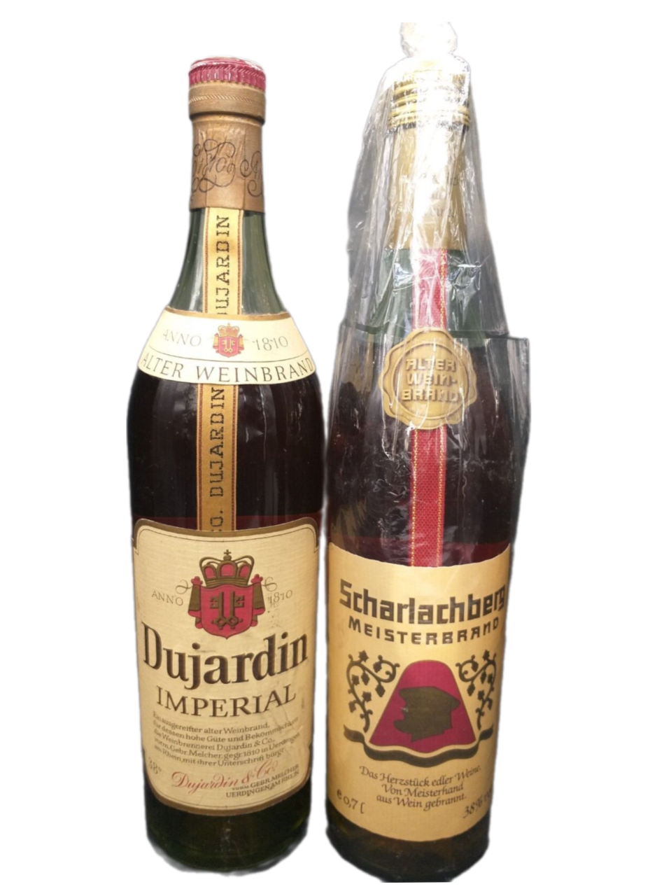 Scharlachberg Meisterbrand 38 VOL.+ Dujardin Imperial Weinbrand 38