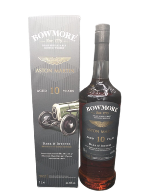 ​Bowmore 10 Jahre Aston Martin Limitierte Edition Dark & Intense Single Malt Scotch Whisky 40% VOL. (1x1,0ltr.) OVP