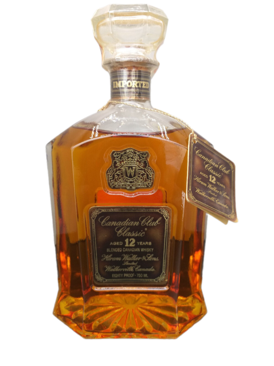 Canadian Club 12 Jahre Classic Blended Whisky 40% VOL. (1x0,75ltr.) 1975
