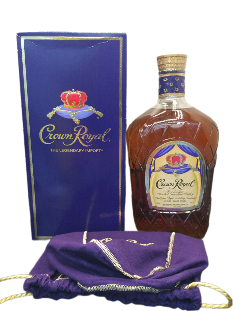 Crown Royal Fine de Luxe Blended Canadian Whisky 40% VOL. (1x1,750ltr.) Henkelflasche