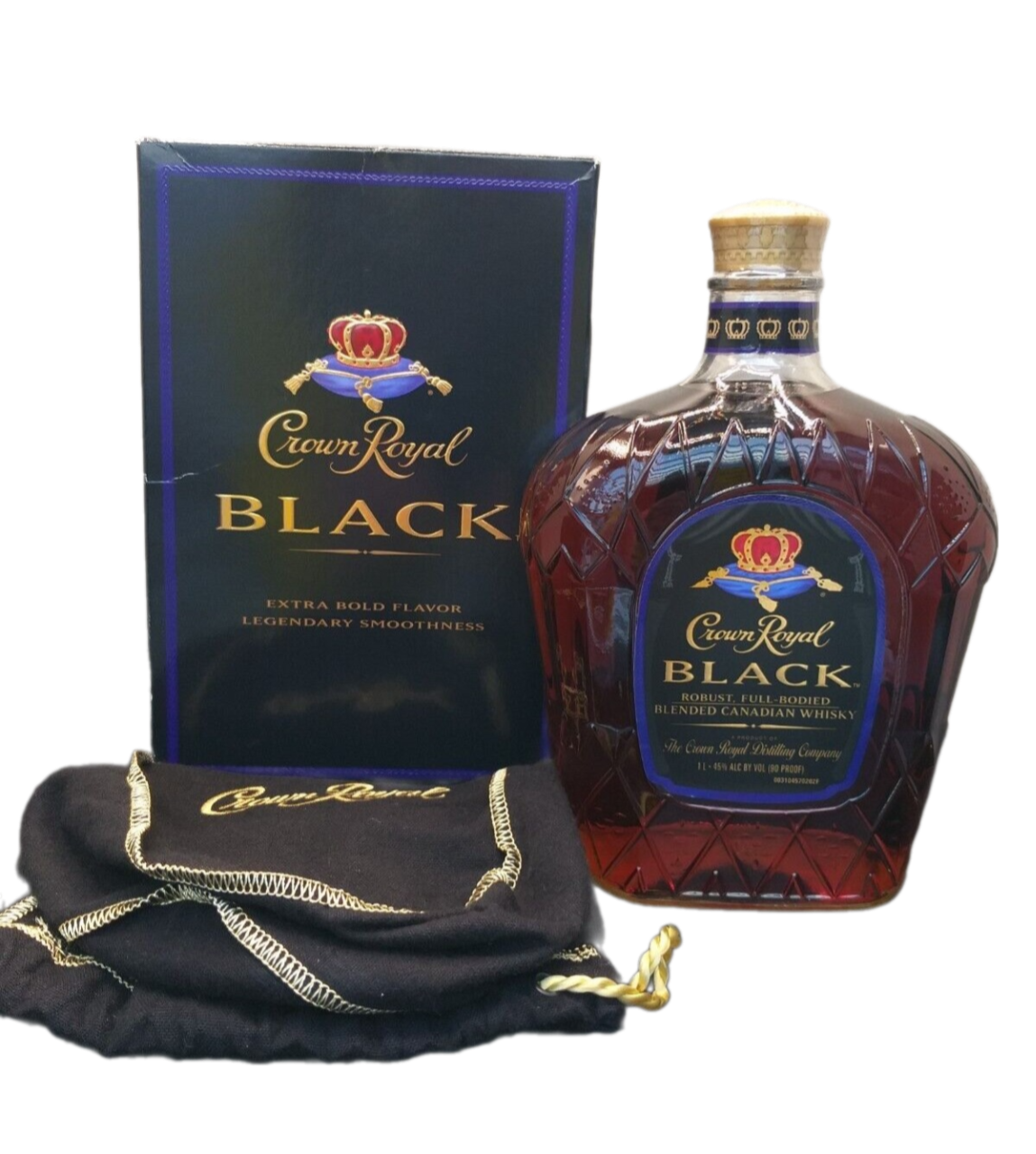 Crown Royal Black Extra Bold Flavor Blended Canadian Whisky 45% VOL. (1x1,0ltr.) OVP