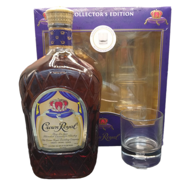 Crown Royal Fine de Luxe Blended Canadian Whisky 40% VOL. (1x1,75ltr.) Henkelflasche SET inkl. 2 Original-Tumbler OVP