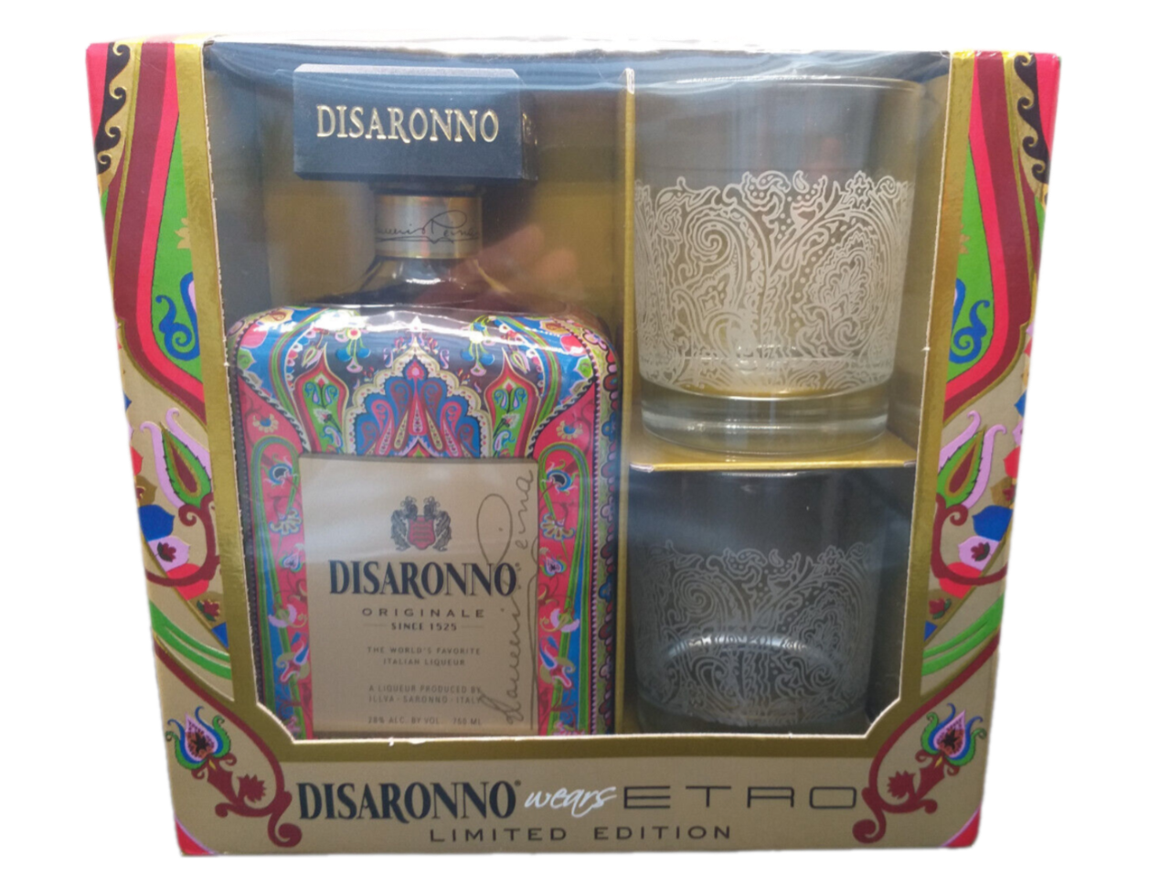 Disaronno Amaretto Limited Edition 20% VOL. (1x0,75ltr.) inkl. 2 Gläser OVP