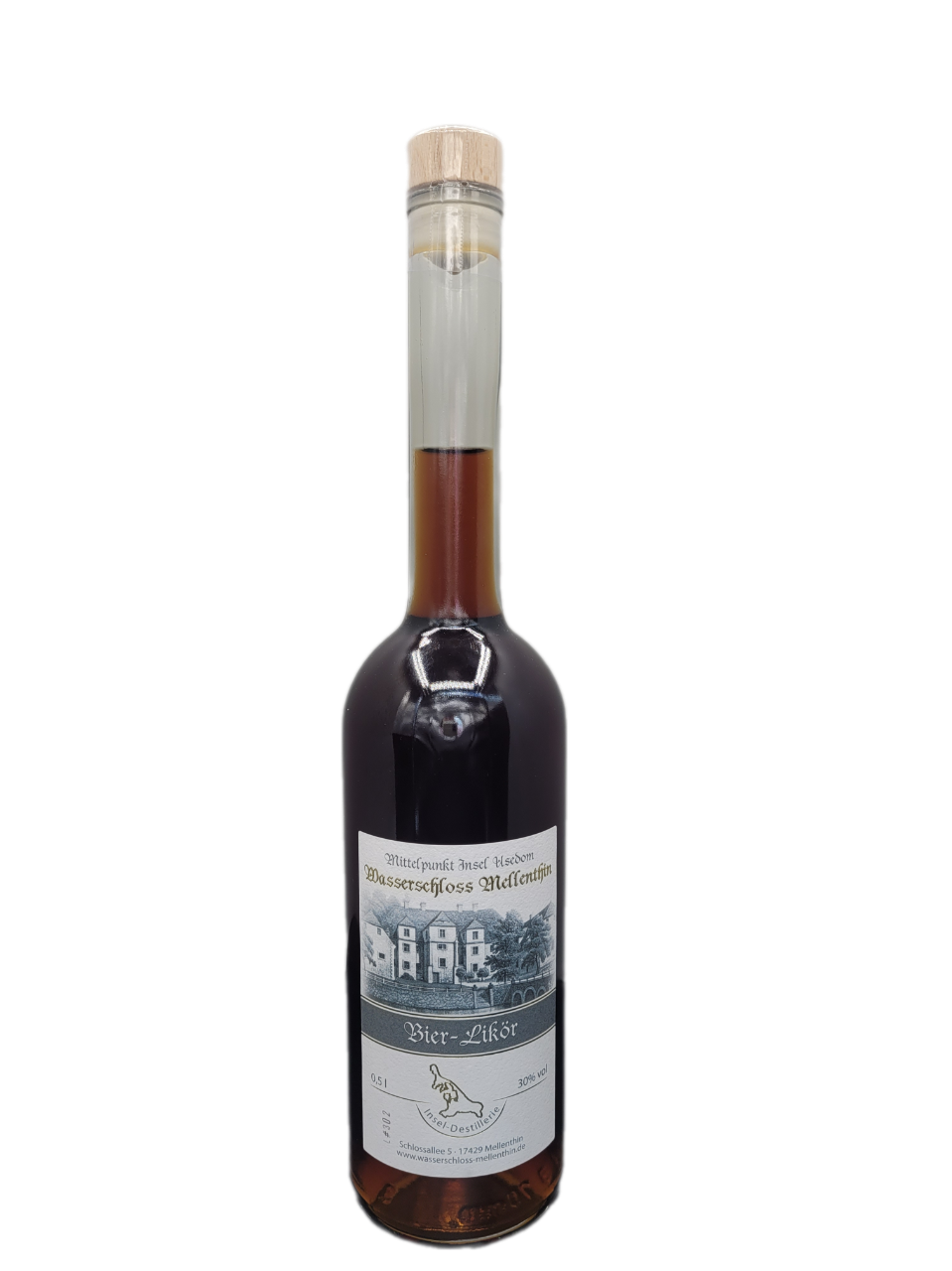 Bier-Likör 30% VOL. Inseldestillerie Mellenthin Usedom (1x0,5ltr.)