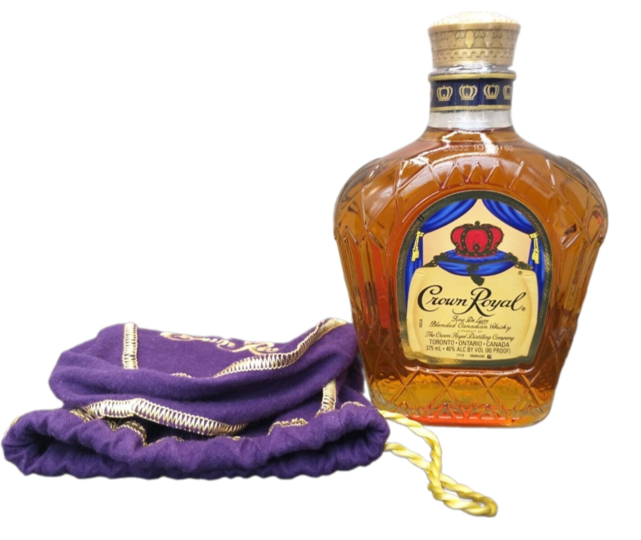 Crown Royal Fine de Luxe Blended Canadian Whisky 40% VOL. (1x0,375ltr.)  im Original-Lila-Säckchen