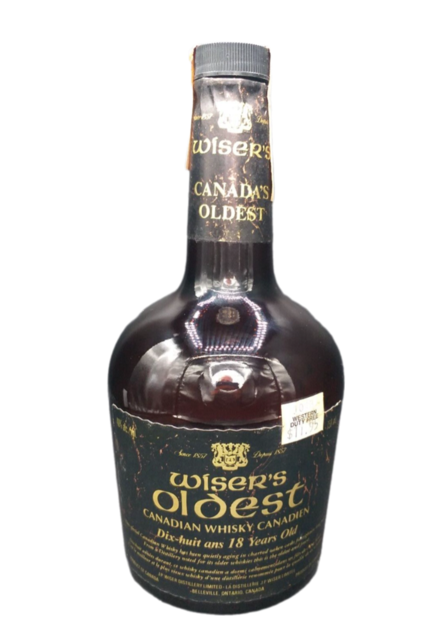 Wiser's 18 Jahre Oldest Canadian Whisky 40% VOL. Original Steuerbanderole 1967 (1x0,7ltr.)