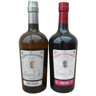 Carlo Alberto Riserva Vermut Extra Dry 18% VOL. &  Rosso 18% VOL. (2x0,75ltr.) SET