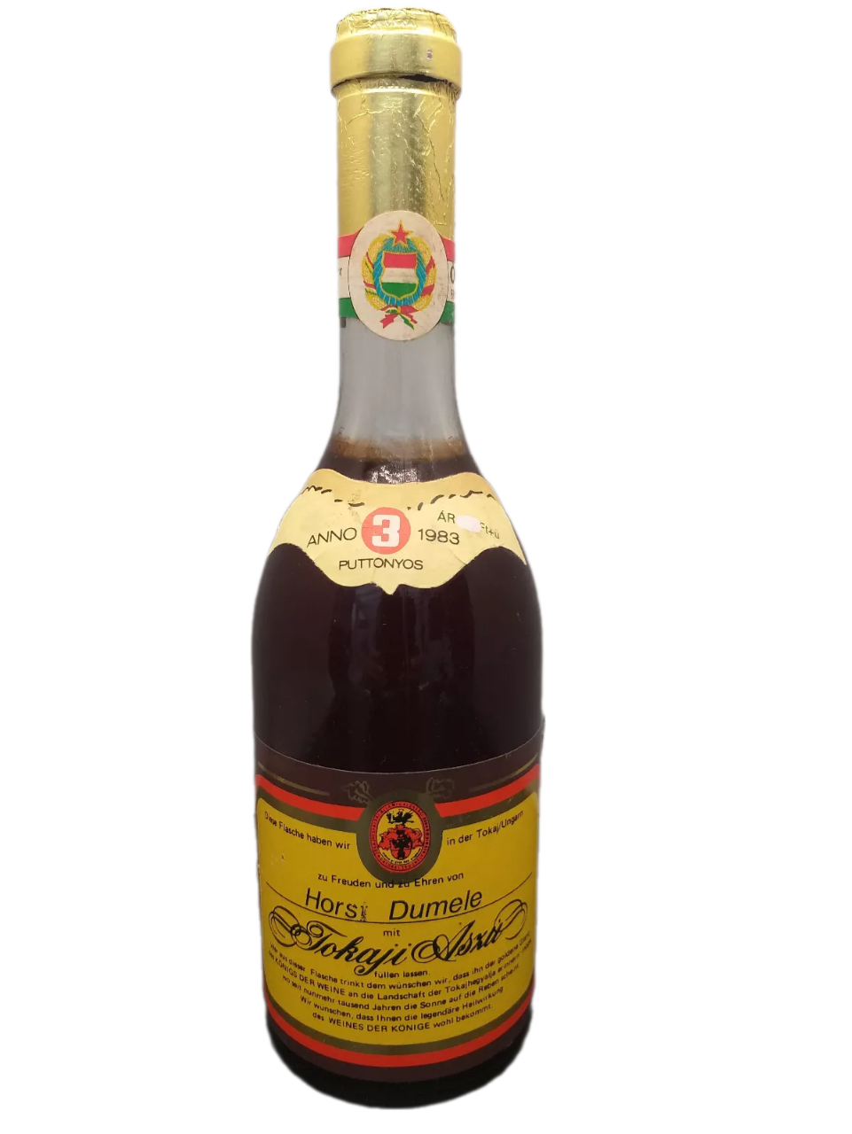 Tokaji 1983 Aszu 3 Puttonyos -ohne Alkoholangabe- (1x0,5ltr.)