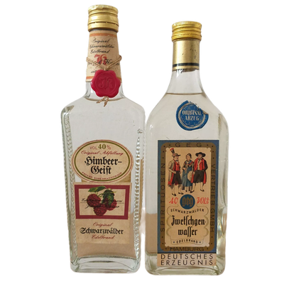 Himbeergeist Original Schwarzwälder Edelbrand 40% VOL. & Zwetschgenwasser Schwarzwälder Edelbrand 40% VOL. (2x0,7ltr.) SET Himbeergeist Original Schwarzwälder Edelbrand 40% VOL. & Zwetschgenwasser Schwarzwälder Edelbrand 40% VOL. (2x0,7ltr.) SET