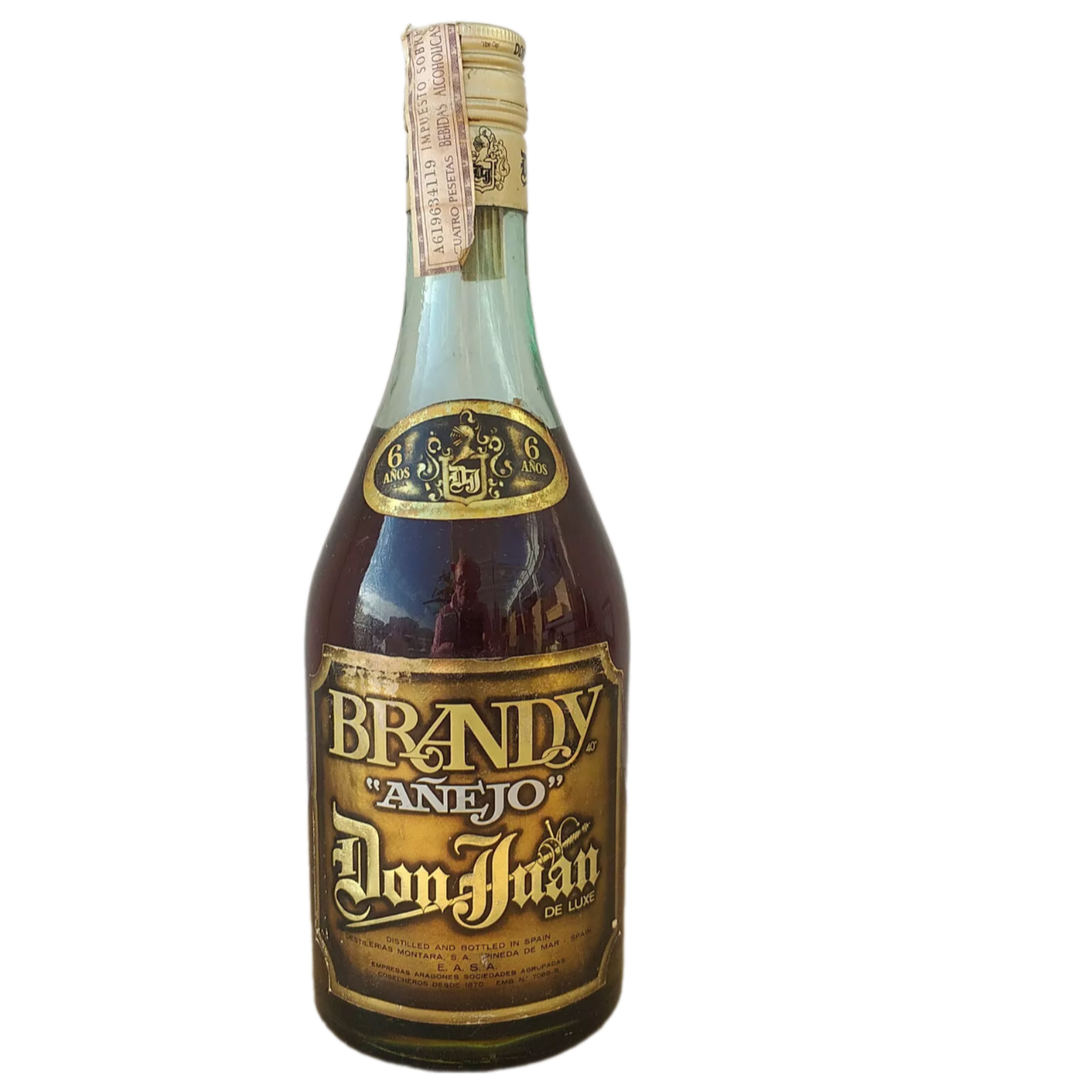 Don Juan 6 Jahre De Luxe Anejo Brandy 40% VOL. (1x0,7ltr.) Original span. Steuerbanderole