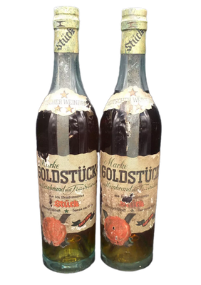 Stück Marke Goldstück Weinbrand ohne Alkoholangabe (2x0,7ltr.) SET Stück Marke Goldstück Weinbrand ohne Alkoholangabe (2x0,7ltr.) SET