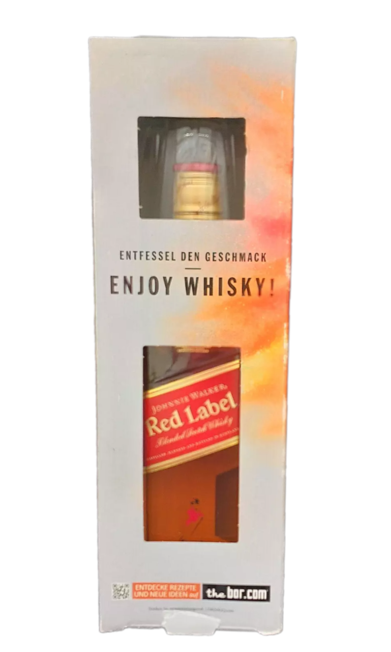 Johnnie Walker Red Lable Blended Scotch Whisky 40% VOL. (1x0,7ltr.) inkl. 1 Original-Tumbler(Glas)