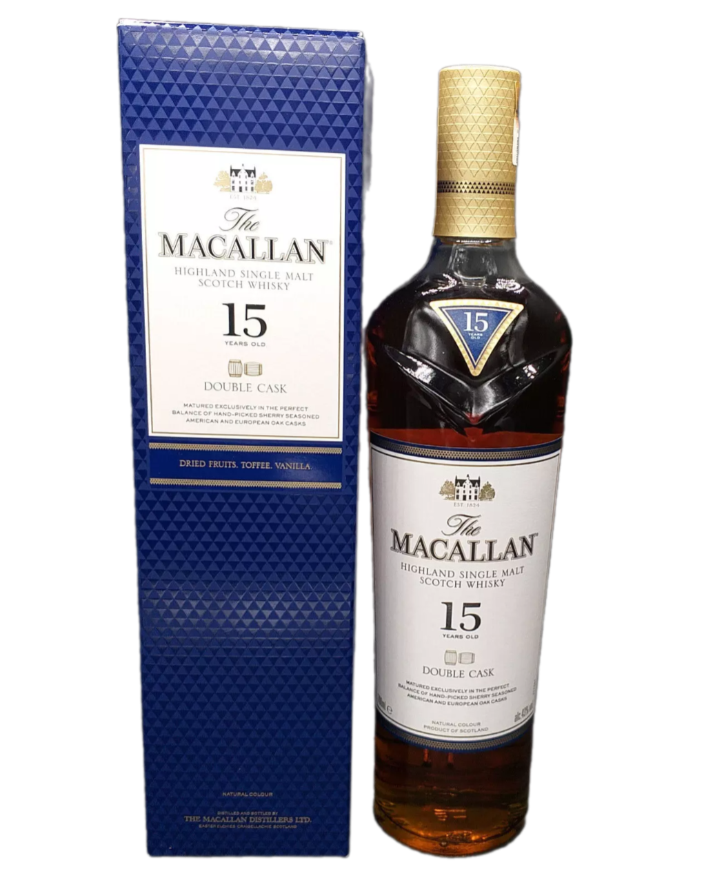 The Macallan 15 Jahre Double Cask Single Malt Scotch Whisky 43% VOL. (1x0,7ltr.) OVP