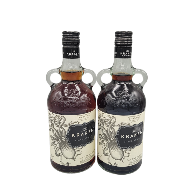 The Kraken Black Spiced Spirituose auf Rum-Basis 40% VOL. (2x0,7ltr.) SET