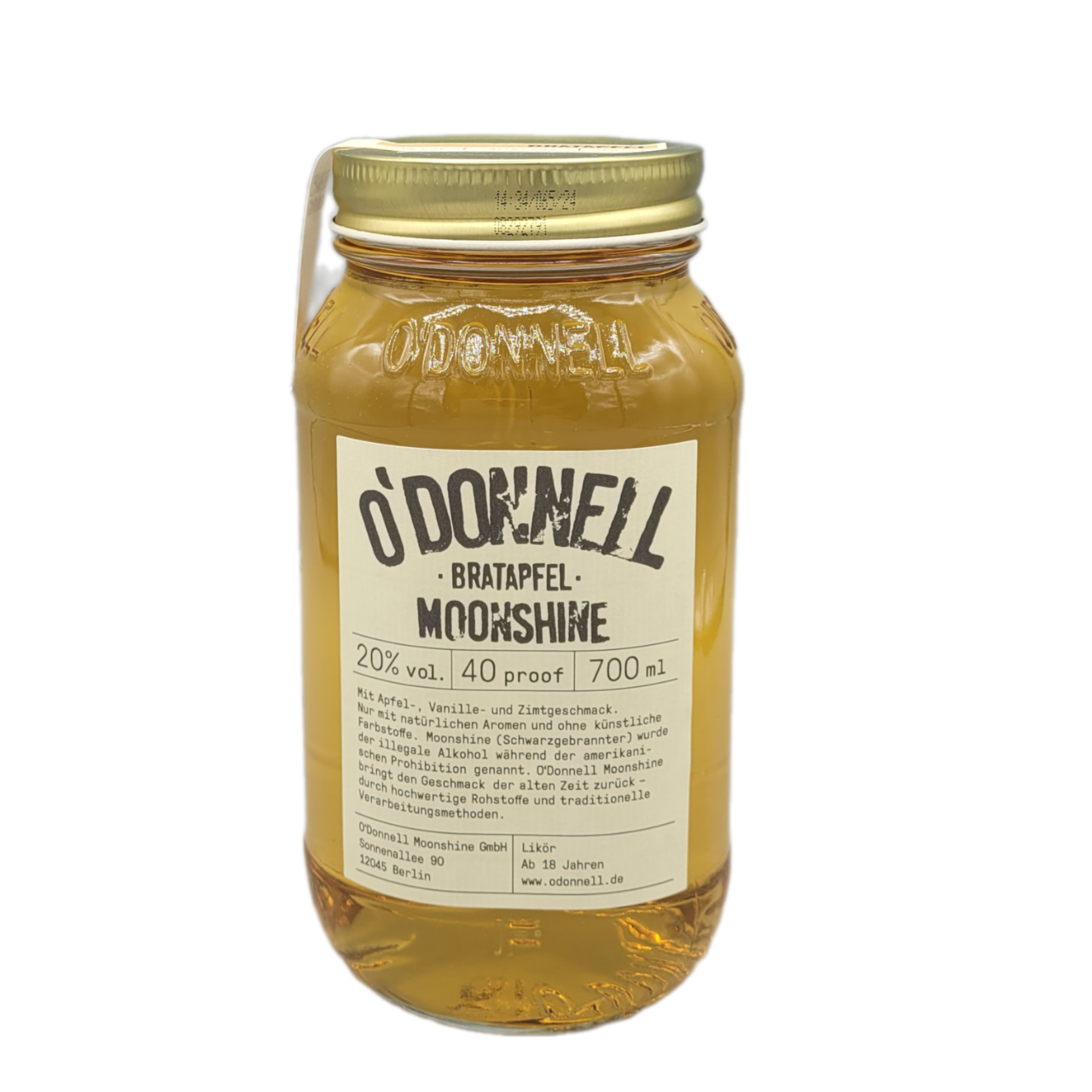 O'Donnell Moonshine Bratapfel 20% VOL. (1x0,7ltr.)