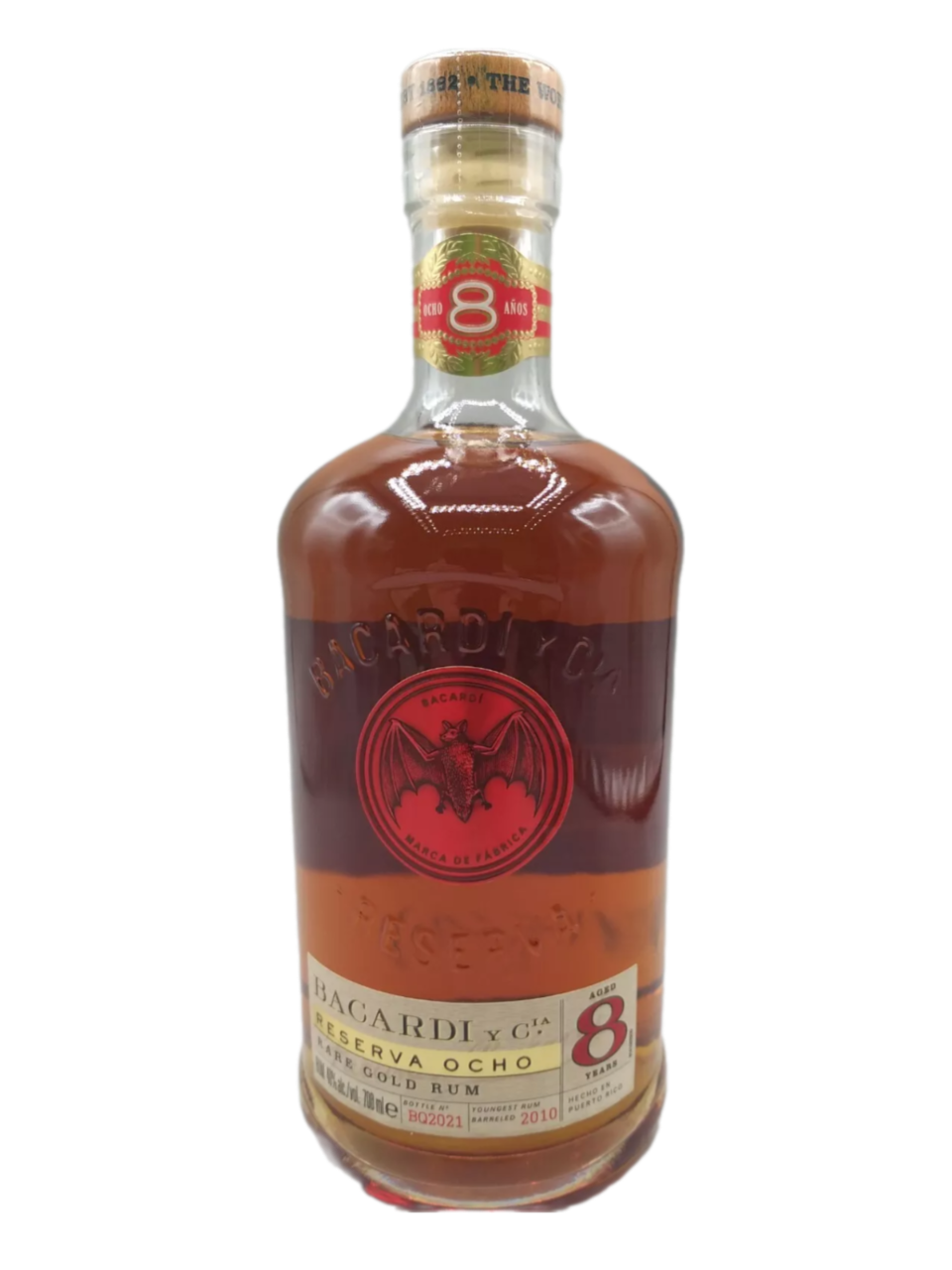 Bacardi 8 Jahre Reserva Ocho Rare Gold Rum 40% VOL. (1x0,7ltr.)