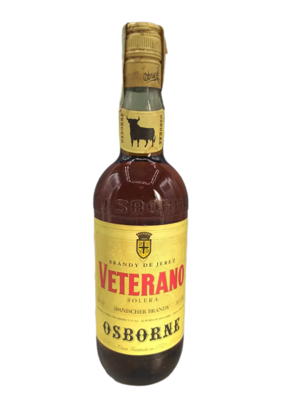 Osborne Veterano Solera Brandy de Jerez 36% VOL. (1x0,7ltr.) Original span. Steuerbanderole Osborne Veterano Solera Brandy de Jerez 36% VOL. (1x0,7ltr.) Original span. Steuerbanderole