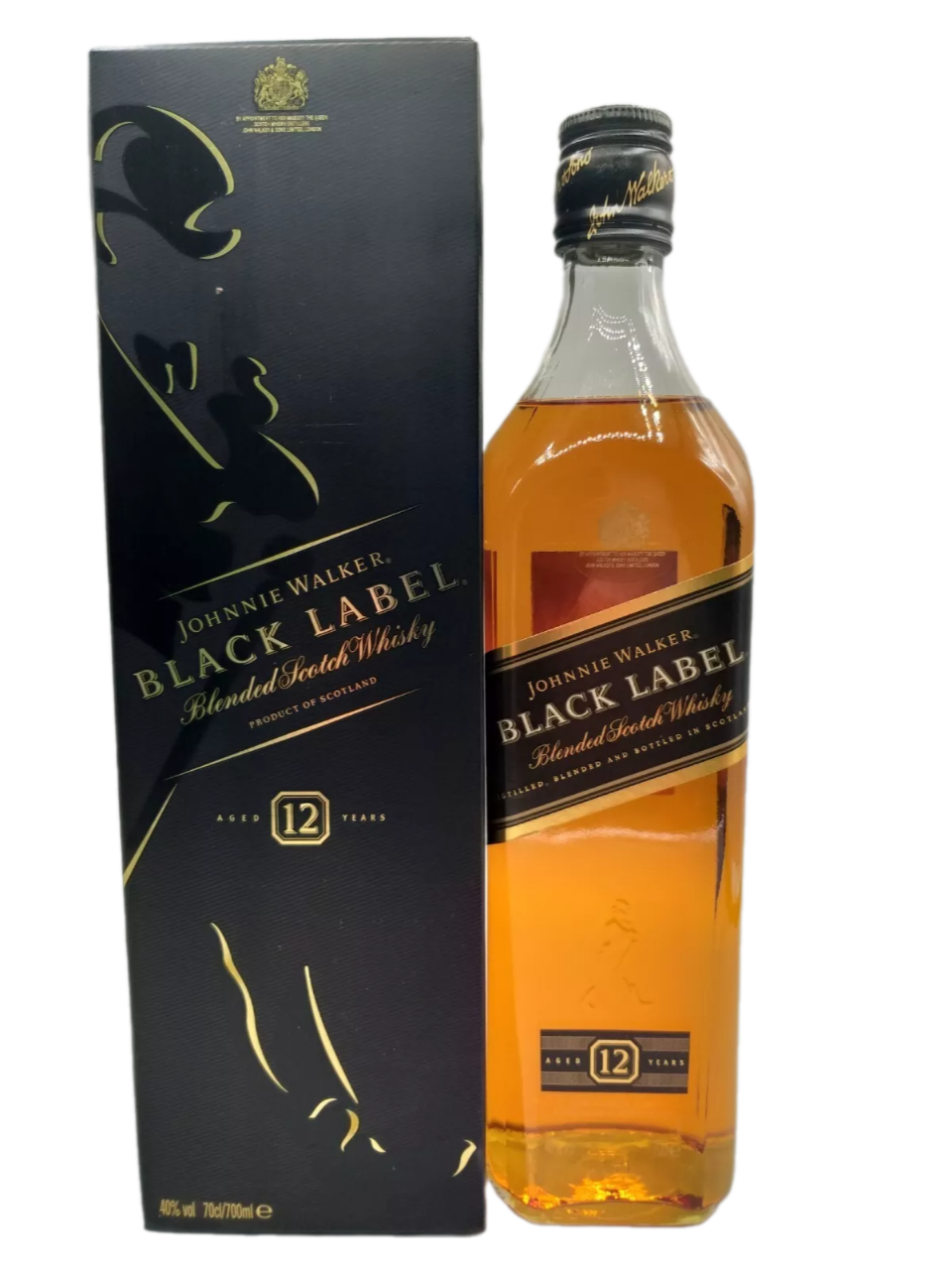 ​Johnnie Walker Black Label 12 Jahre Blended Scotch Whisky 40% VOL. (1x0,7ltr.) OVP