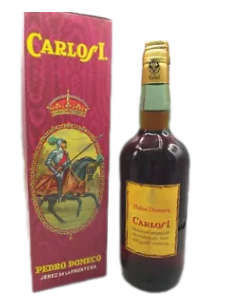 Carlos I Pedro Domecq Brandy Solera Especial ohne Alkoholangabe ca. 700-750ml mit original span. Steuerbanderole OVP