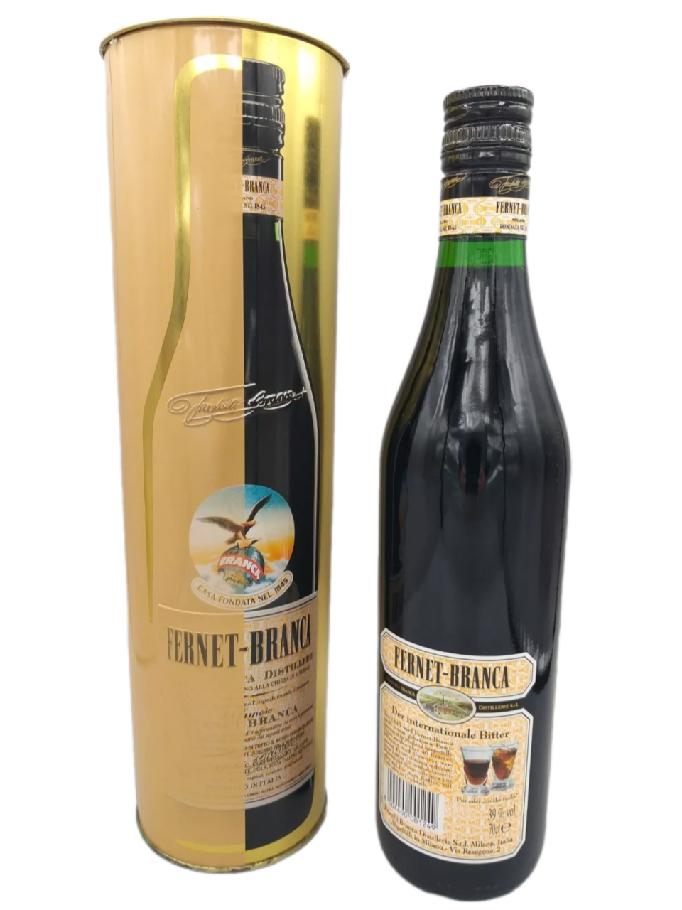Fernet Branca Fratelli Branca 39% VOL. (1x0,7ltr.) OVP (Metalldose)