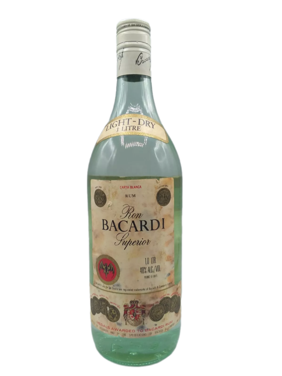 Bacardi Ron Bacardi Superior Carta Blanca Light-Dry 40% VOL. (1x1,0ltr.) N.A.A.F.I. Stores for H.M. Forces