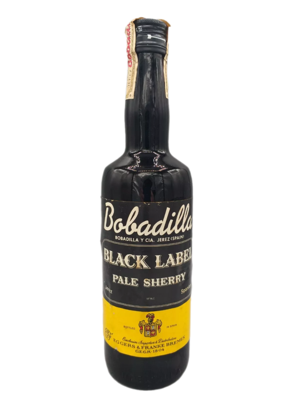 Bobadilla Black Label Pale Sherry 18% VOL. (1x0,7-0,75ltr.) Original span. Steuerbanderole