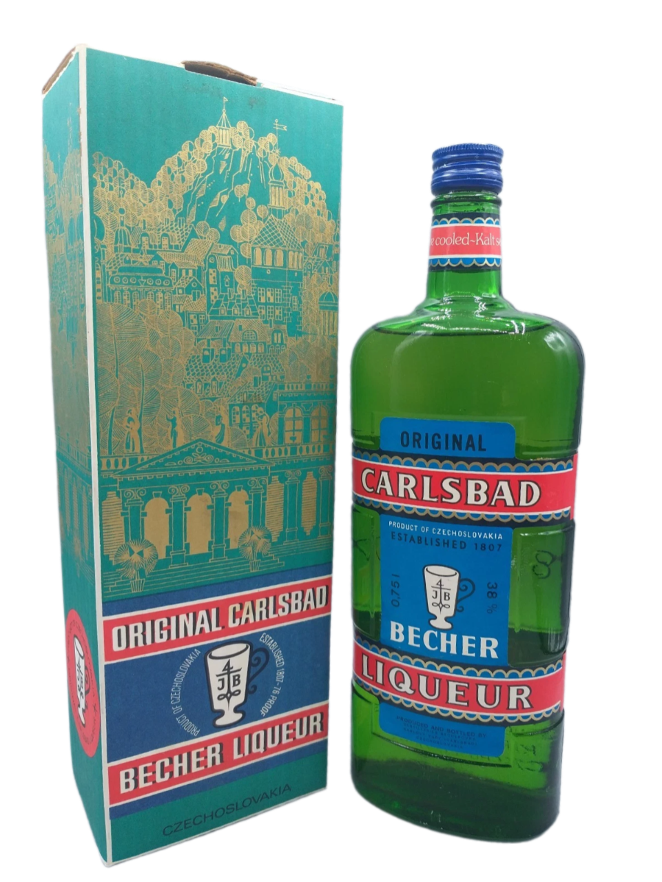 Carlsbad Becher Liqueur 38% VOL. (1x0,75ltr.) OVP