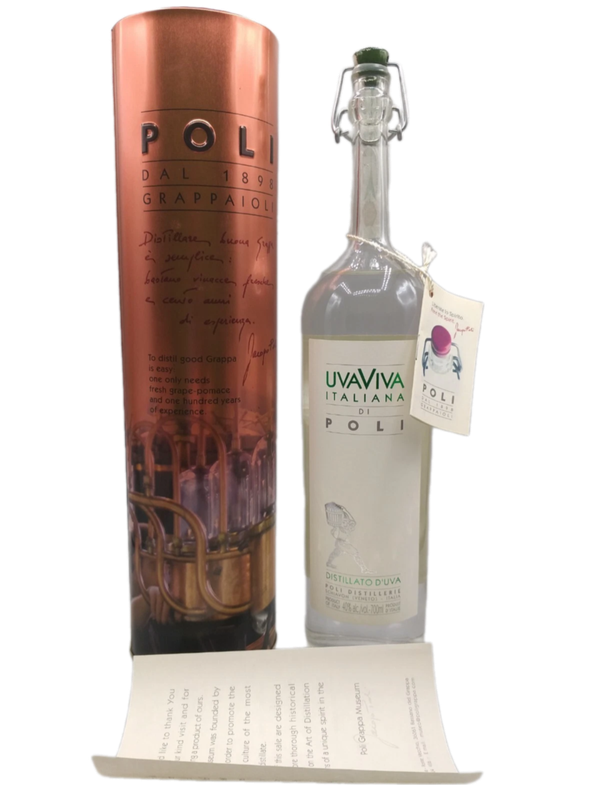 Uvaviva Italiana Di Poli Grappa 40% VOL. (1x0,7ltr.) OVP Uvaviva Italiana Di Poli Grappa 40% VOL. (1x0,7ltr.) OVP