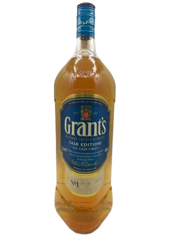 Grant's Blendes Scotch Whisky Ale Cask Finish Edition 40% VOL. (1x1,5ltr.) Magnumflasche Grant's Blendes Scotch Whisky Ale Cask Finish Edition 40% VOL. (1x1,5ltr.) Magnumflasche
