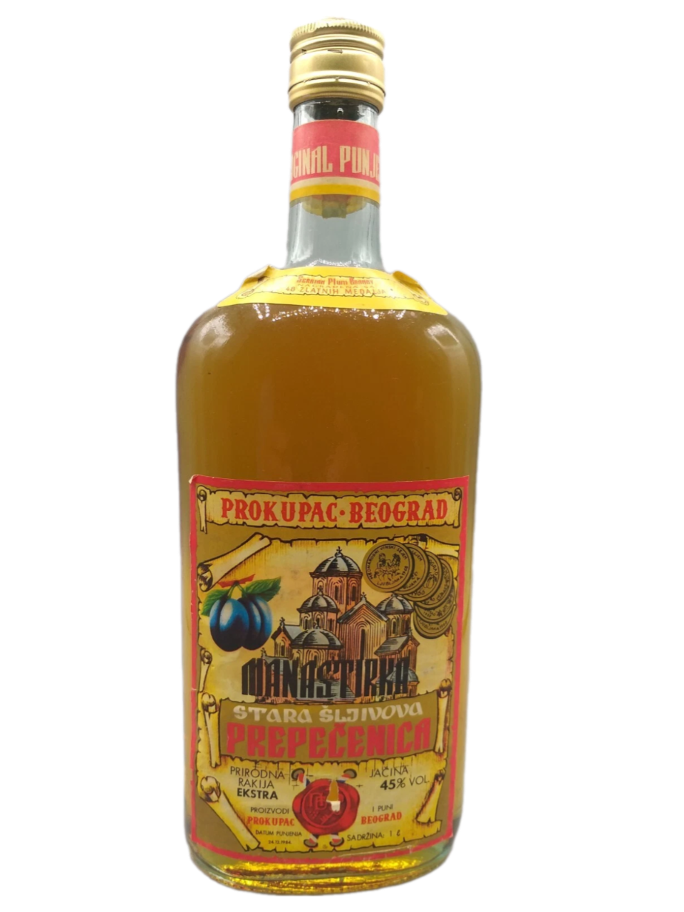 Manastirka 1984 Slivovitz 45% VOL. (1x1,0ltr.)
