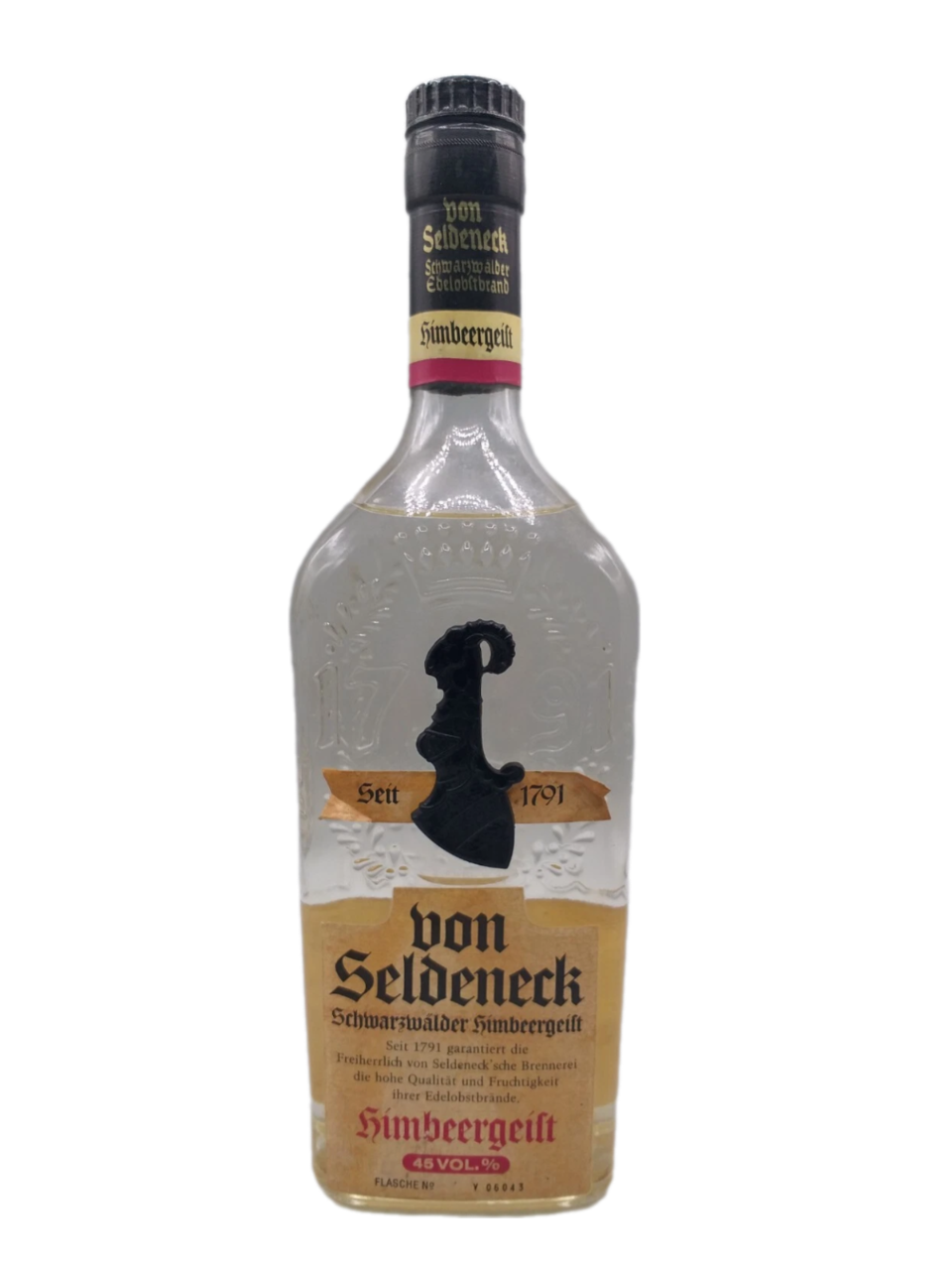 Freiherr von Seldeneck Schwarzwälder Himbeergeist 45% VOL. (1x0,7ltr.)